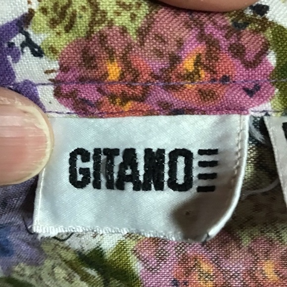 Vintage 80s Gitano floral shirt - Picture 3 of 11